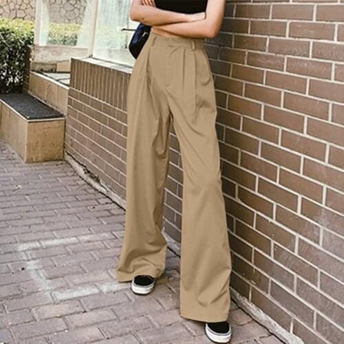 2021 ZANZEA Fashion Womens Wide Leg Pants Long Pantalon Female Casual Solid Loose Trousers Pleated Turnip Palazzo Streetwear 7