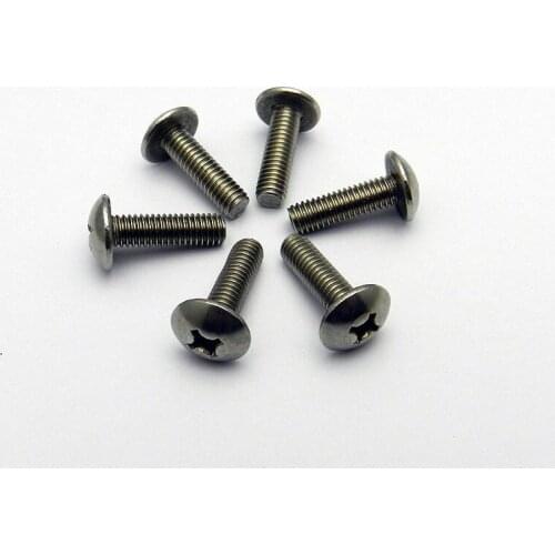 25PCS Cheap Authentic 304 Stainless Steel Cross Recessed Flat Head Machine Screw / Large Flat Head Screws M4 * 6