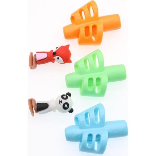 3 Pieces + 2 GiftsNew Young Children Non-Toxic Pencil And Pen Holder Help Pen Posture Correction Tool Office School Supplies