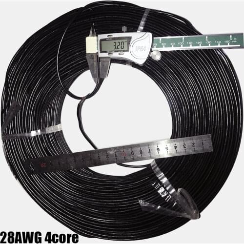 305M/lot 28AWG Multi-core Shielded Cable RVVP 2-core 3-core 4-core Anti-interference Control Line signal Wire USB Wire DHL