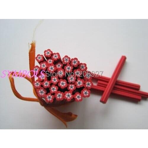 5pcs C-14 5mm Cute Flower Cane Fancy Nail Art Polymer Clay Cane Nail Art Decoration