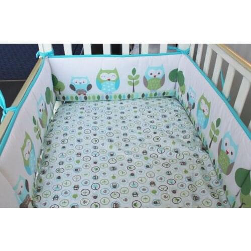 5PCS Baby Bedding Set for Newborn Girls Boys Baby Sleeping Crib Bedding Set Crib Bed Linen juego de cama (4bumper+bed cover)