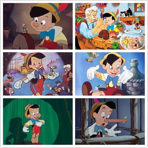 Disney 5d Diy Diamond Painting Pinocchio Diamond Painting Embroidery Cross Stitch Exquisite Home Decoration