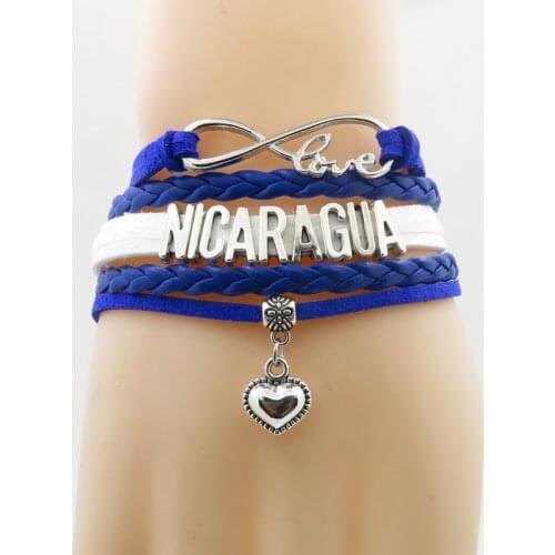 Infinity love nicaragua Bracelet heart Charm nicaragua bracelet fashion nicaragua woman and man bracelet