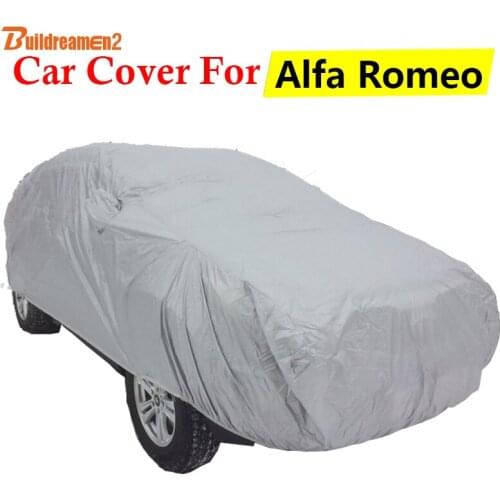 Buildreamen2 Car Cover Auto Anti-UV Sun Shade Rain Snow Scratch Resistant Cover Dust Proof For Alfa Romeo 159 166 Giulietta GT