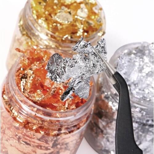 3-1 Gold foil Flakes Copper Flakes for Gliding Arts Crafts Decoration Silver Copper Gold Foil Fragments Imitation Gold Flakes