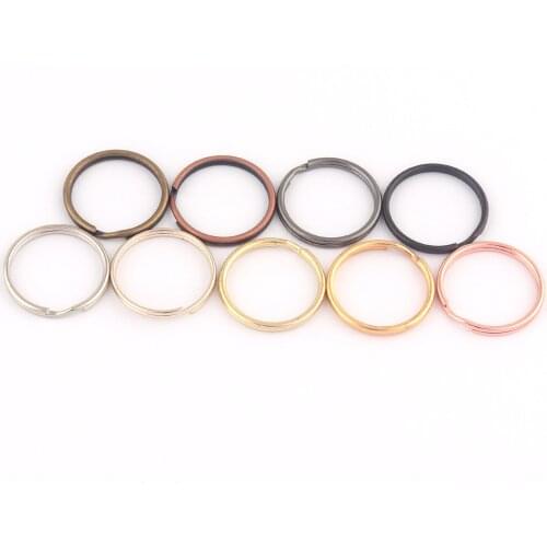 20mm Silver Split Ring Jump Ring Connector Key Chain Supplies Round Ring Jewelry Making Key Ring Loop Dog Collar Key Fob Hardwar