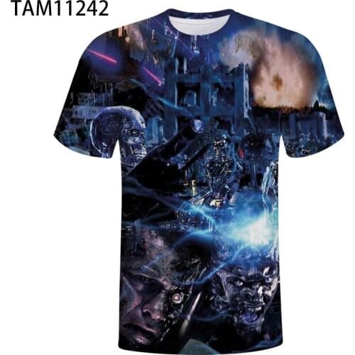 Lasoso 3D Printing Summer Cotton Short Sleeve Gym mens T-shirt Science Fiction Movie T-shirt Casual Shirt MEK Skull