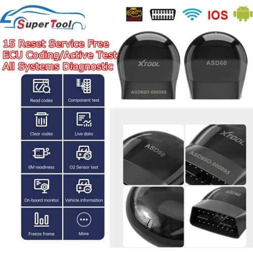 Best ASD60 OBD2 Code Scanner All Systems OBDII Diagnostic Tools For Benz/For VW/For BMW With 15 Reset Functions For Android/IOS