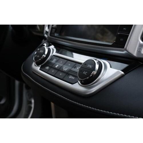 For Toyota RAV4 RAV 4 2016 2017 2018 ABS Matte Interior Accessories Car Styling Air Conditioning Adjustment Switch Cover Trim