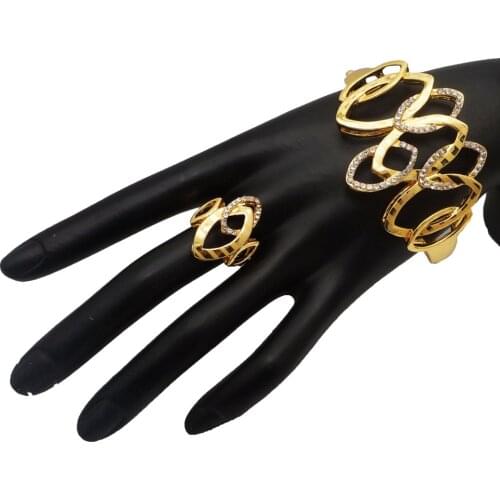 Custom new model 1 8k gold copper bangles and bracelets gold jewelry for women