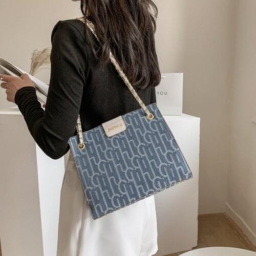 Fashion Exquisite Shoulder Bags Retro Casual Women Totes Shopping Bag Female canvas designer Chain Handbag for Women 2021