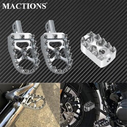 Motorcycle Chrome Footpegs Footrest Gear Shift Brake Pedals Toe Shifter Pegs For Harley Bobber Chopper Sportster XL Dyna Fatboy