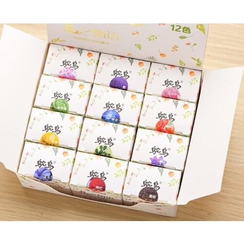 Ostrich 12 Colors Ink Set Of Gold Powder Color Ink For Dip Pen Ink, Fountain Pen Ink, Painting Ink