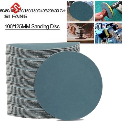 100/125mm Sandpaper Sander Disc Sanding Discs Cutting Disc Backer Set For Polishing Cleaning Abrasive Tools 60-400 Grit