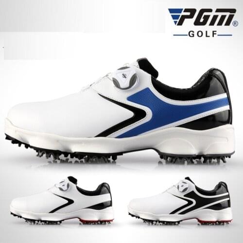 Pgm Golf Shoes Mens Waterproof Sneakers Anti-slip Soles Rotating Shoelaces Shoes Breathable Sports Tennis Shoes