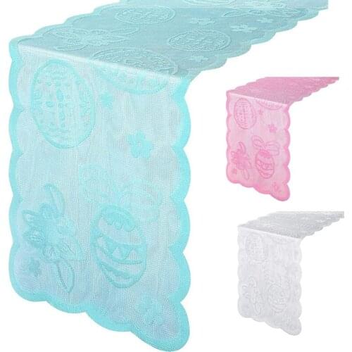 Easter Lace Table Runner Bunny Egg Table Runner Family Dining Table And Living Room Decoration