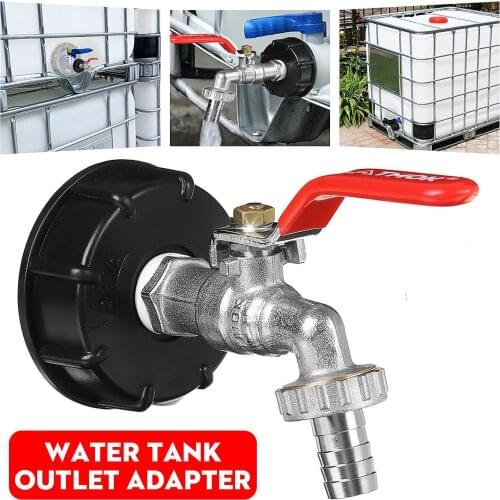 1/2" IBC Tank Adapter Ball Outlet Tap Food Grade Drain Adapter General Tons Ball Valve Rainwater Container Brass Faucet Valve