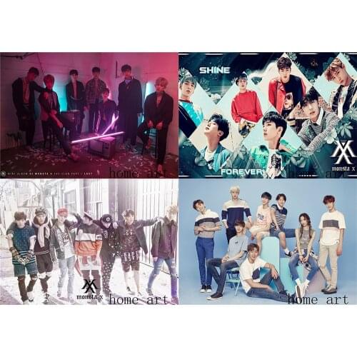 MONSTA X Poster Clear Image Wall Stickers Home Decoration High Quality Prints White Coated Paper home art Brand