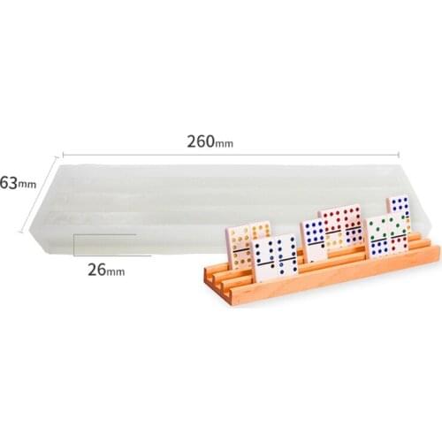 Dominoes Epoxy Resin Silicone Molds with Rack Tray Double Six Game Toy DIY Molds X7YC