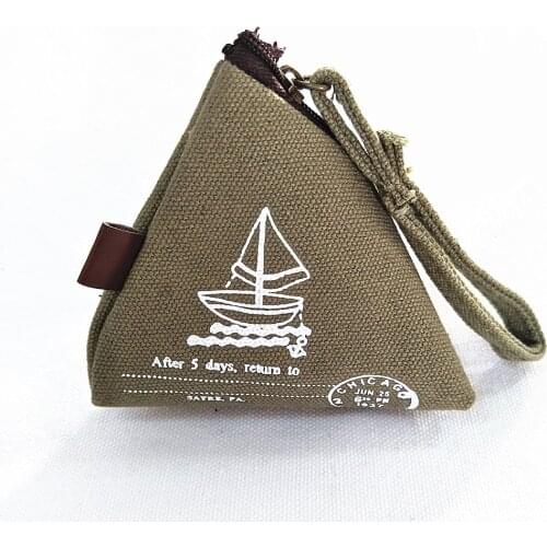 M034 Lovely Canvas Purse Retro Package Dumplings Zero Wallet Coin Package Women Girl Student Gift Wholesale