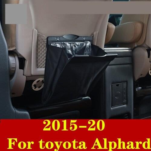 For toyota Alphard 2015-20 Foldable Car Organizer Car Seat Back Hanging Bag Trash Bag Holder Back Seat Car Trash Bin Garbage Bag