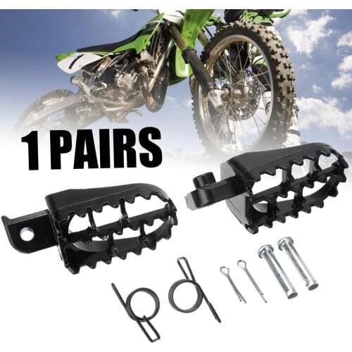 Treyues 2PCS Black Pit Dirt Bike Foot Pegs Footrest Pedals For Yamaha PW50 PW80 For Kawasaki KLX 110 Motorcycle Accessories