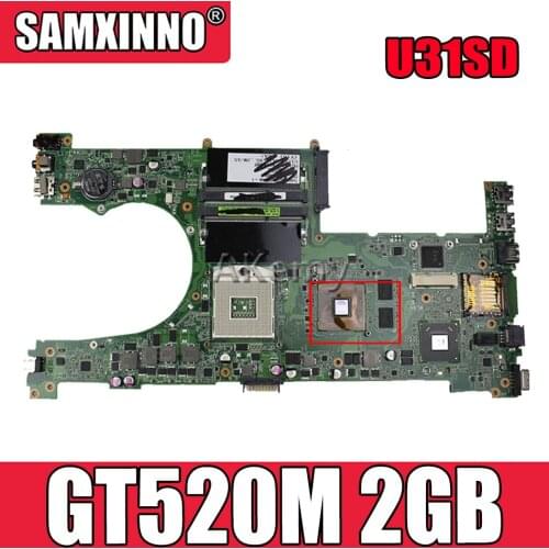 U31SD GT520M 2GB N12P-GV-B-A1 mainboard For Asus U31S U31SD U31SG laptop motherboard 60-N4LMB2000-C01 100% Tested Free Shipping