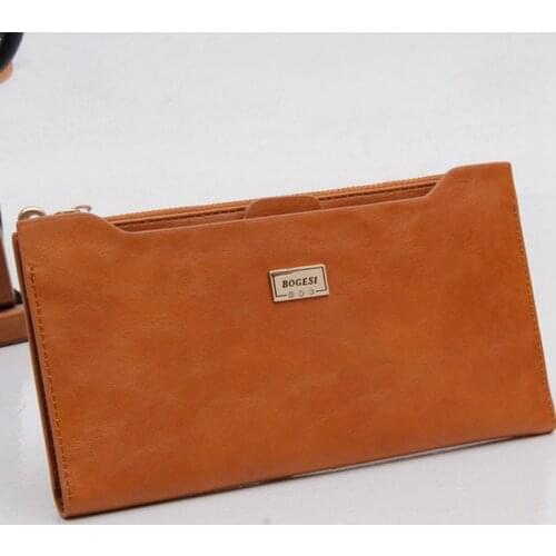 Womens PU Leather Long Zipper Wallets Wallet Multi Function Large Capacity Design Fashion Coin Purse Photo Card Holder Leisure