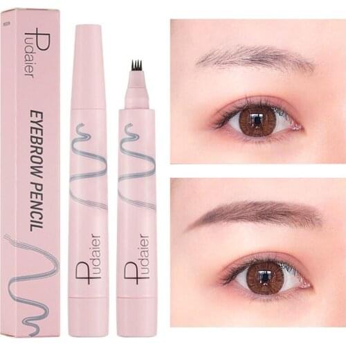 1Pcs Eyebrow Pencil Liquid Four-Claw Simulation Natural Stereoscopic Waterproof Sweat-Proof Long-Lasting 3 Colors Face Makeup