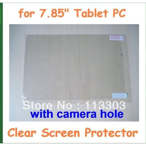 10pcs Universal 7.85 inch LCD Clear Screen Protector with Camera Hole Size 196.5x131mm for 7.85" Tablet PC No Retail Package