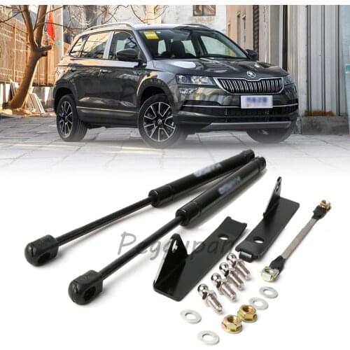 2Pcs Gas Charged Front Hood Bonnet Lift Supports Struts Springs Shocks Damper Props Fit For Skoda Karoq 2018