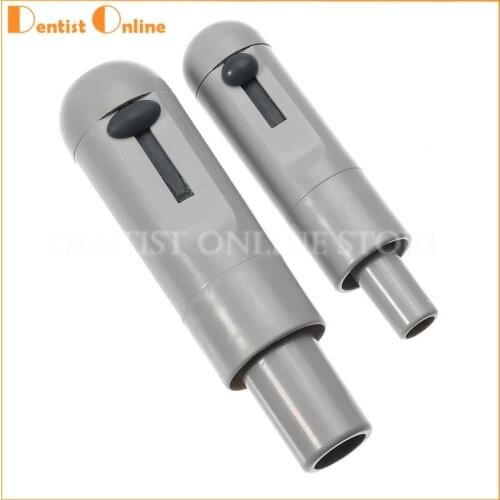 2PCS Grey Universal Saliva Swivel Sucker Suction Handle With Adjustable Valve Strong Weak Suction Autoclavable Dental equipment