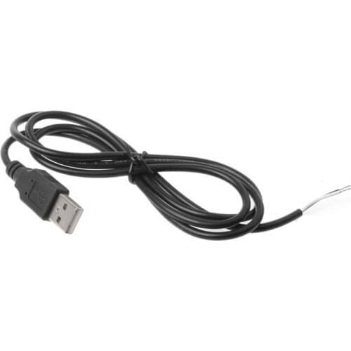 5V USB 2.0 Male Jack 2 Pin 2 Wire Power Charge Cable Cord Connector DIY 1m Wire