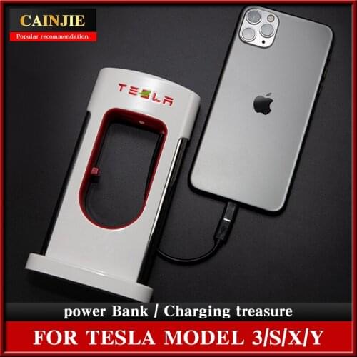 Car Mobile Charger For Tesla Model 3 2021 Model Y S X Mobile Power Phone Smartphone Super Charger Accessories Model3