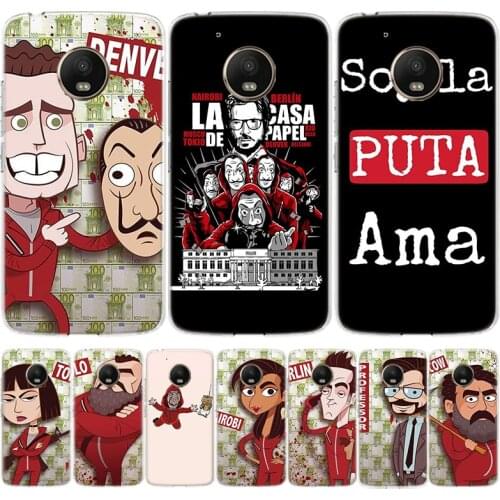 Money Heist House Paper TV-Show Phone Case For Moto Motorola G7 G8 G9 Power E6 G6 G5S E5 G5 E4 G4 EU Plus Play One Action Cover