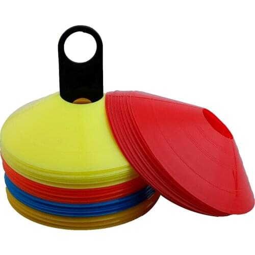 10pcs/set Soccer Training Sign Dish Pressure Resistant Cones Marker Discs Marker Bucket PVC Sports Accessories High Quality