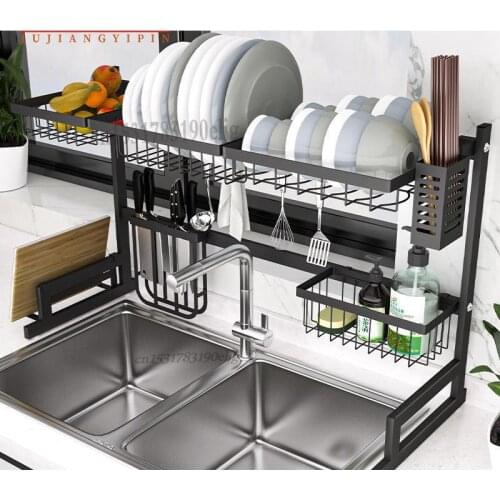 Kitchen rack stainless steel sink rack tableware filter rack pool kitchen storage rack knife rack dish drain rack