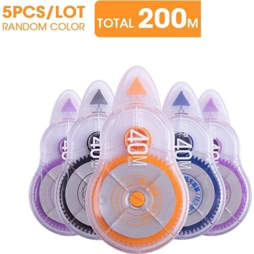 M&G 5pcs/lot 40M Jumbo Correction Tape Value Set School Corrector Student Error Tape Pen Office White Out School Supplies Office