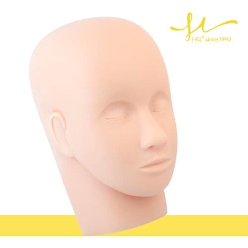 Eye Facial Make-up Practice Training Lashes for Eyelash Extensions Mannequin Head Flat with Practice Lashes