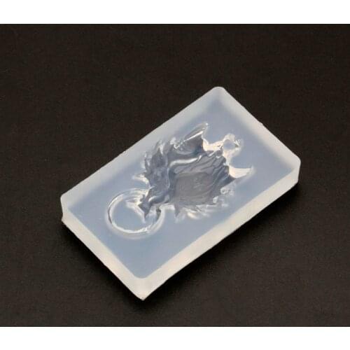 Mini Size Beast-head Knockers Pendant Silicone Resin Mold Jewelry Making Tools MXME