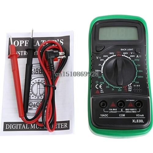 Multimeter Temperature Meter Handheld LCD Digital Multimeter Tester XL830L Without Battery