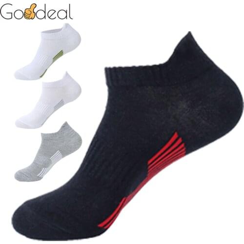 3 Pairs Cotton Man Short Sport Socks Pack Run Low Cut Athletic Sock for Running Marathon Breathable Men Comfortable Socks Set