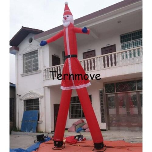 Inflatable Santa Claus Air sky dancer Christmas decoration sky puppet windy moving man christmas air tube man for advertising