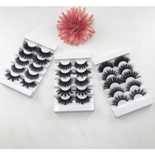 False mink lashes 5 pairs lash book silk eyelashes custom private logo 20mm faux lashes