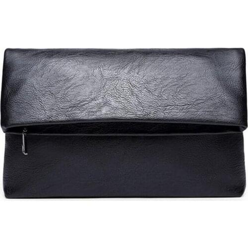 2020 New Arrival High Quality Leather Mens Clutch Wallet Brand Men Purse Big Capacity Black Leather Clutch Bag