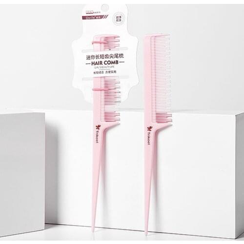 New 3-Row Teeth Teasing Comb Detangling Brush Tail Comb Adding Volume Back Coming Hairdressing Combs Hairbrush