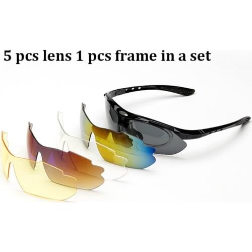 Goggle Optical Spectacle Frame Men Women Myopia With 5 Lens Outdoor Sport Sunglasses Glasses For Male Eyeglasses