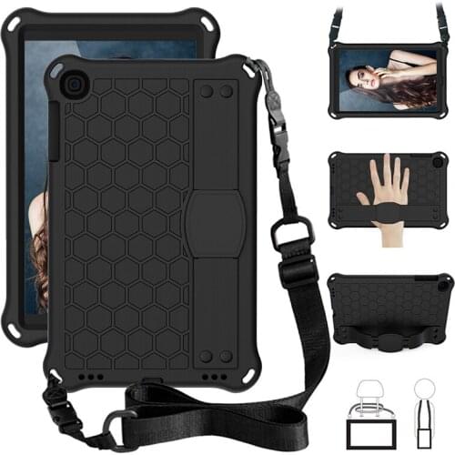 Portable Kids Safe Foam Case with Handle for Samsung Galaxy Tab A 10.1 2019 T515/T510 Shockproof Cover+Nylon Shoulder Strap