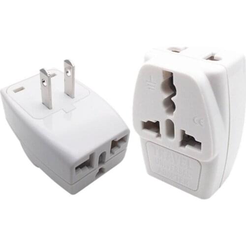 10pcs/Lot 1to3 USA Extended Socket Splitter AU UK EU to US Power Plug Travel Converter Adapter Mexico Wall Adaptor